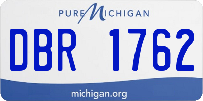 MI license plate DBR1762