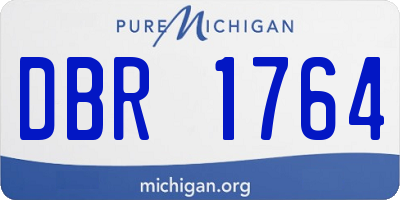 MI license plate DBR1764
