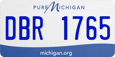 MI license plate DBR1765