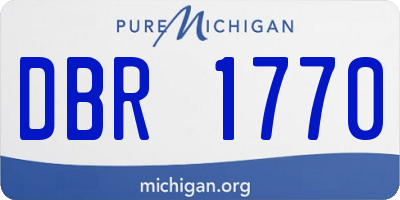 MI license plate DBR1770
