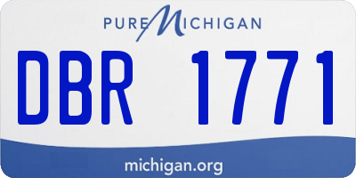MI license plate DBR1771