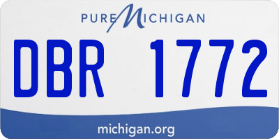 MI license plate DBR1772