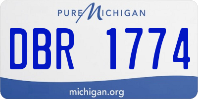 MI license plate DBR1774