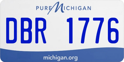 MI license plate DBR1776