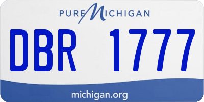 MI license plate DBR1777