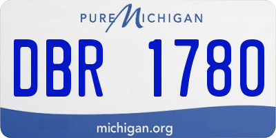 MI license plate DBR1780