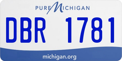 MI license plate DBR1781