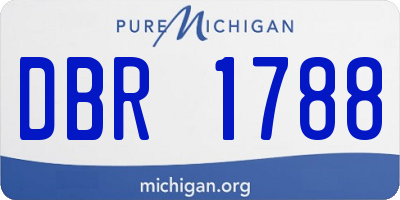 MI license plate DBR1788