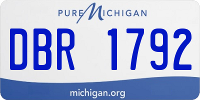 MI license plate DBR1792