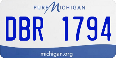MI license plate DBR1794