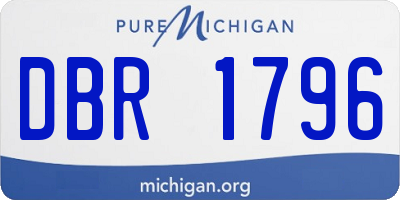 MI license plate DBR1796