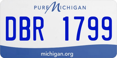 MI license plate DBR1799