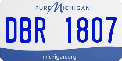 MI license plate DBR1807