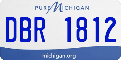 MI license plate DBR1812