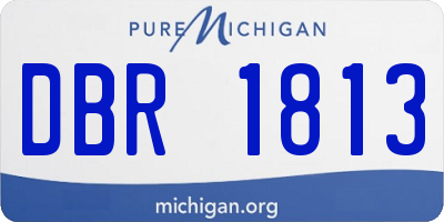 MI license plate DBR1813