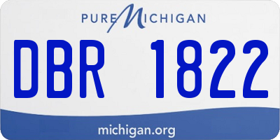 MI license plate DBR1822