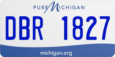 MI license plate DBR1827