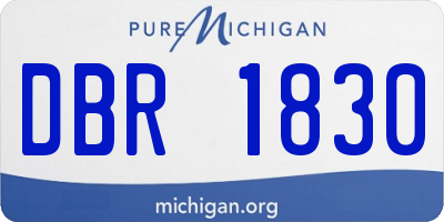 MI license plate DBR1830