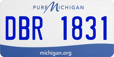 MI license plate DBR1831