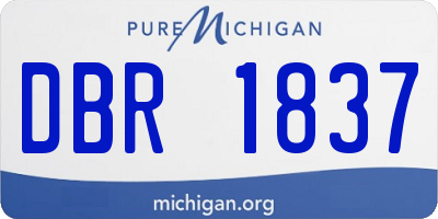 MI license plate DBR1837