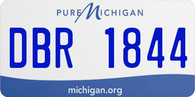 MI license plate DBR1844