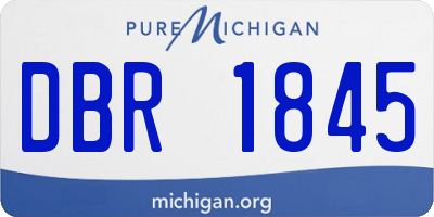 MI license plate DBR1845