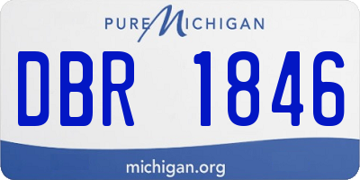 MI license plate DBR1846