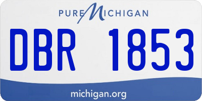 MI license plate DBR1853