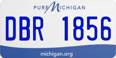 MI license plate DBR1856