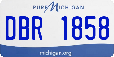 MI license plate DBR1858