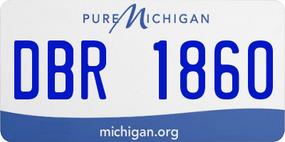 MI license plate DBR1860
