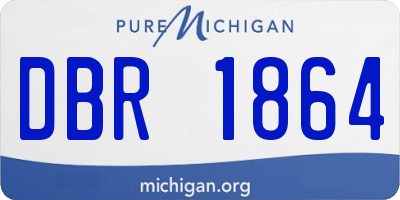 MI license plate DBR1864