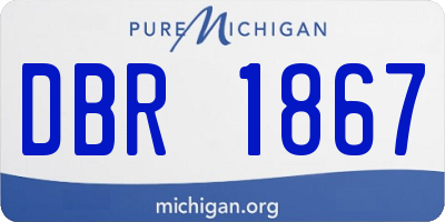MI license plate DBR1867