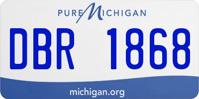 MI license plate DBR1868