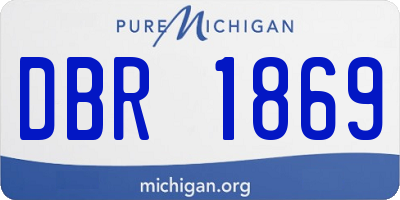 MI license plate DBR1869