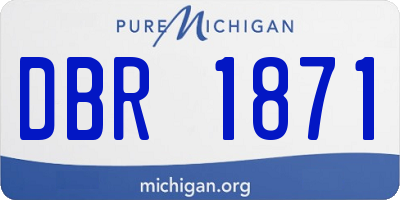 MI license plate DBR1871