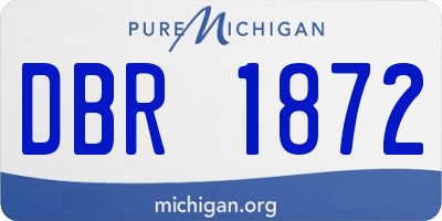 MI license plate DBR1872