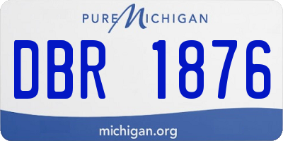 MI license plate DBR1876
