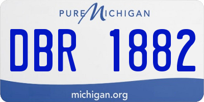 MI license plate DBR1882