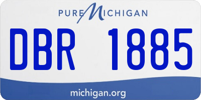 MI license plate DBR1885