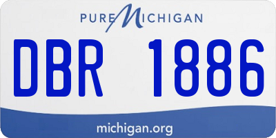 MI license plate DBR1886