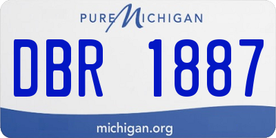 MI license plate DBR1887