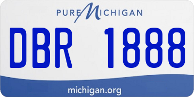 MI license plate DBR1888
