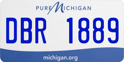 MI license plate DBR1889
