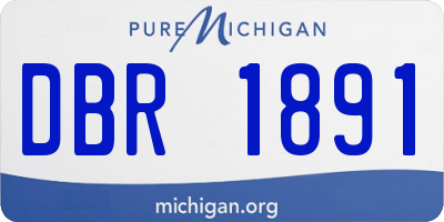 MI license plate DBR1891