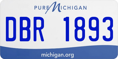 MI license plate DBR1893