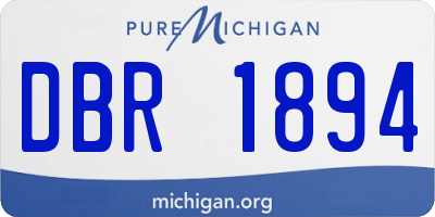 MI license plate DBR1894