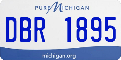 MI license plate DBR1895