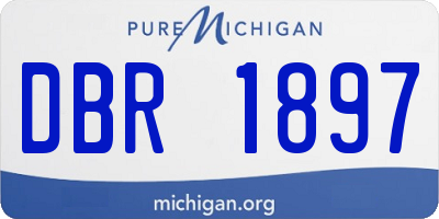 MI license plate DBR1897