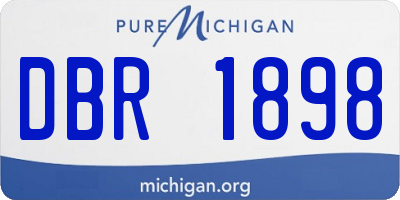 MI license plate DBR1898